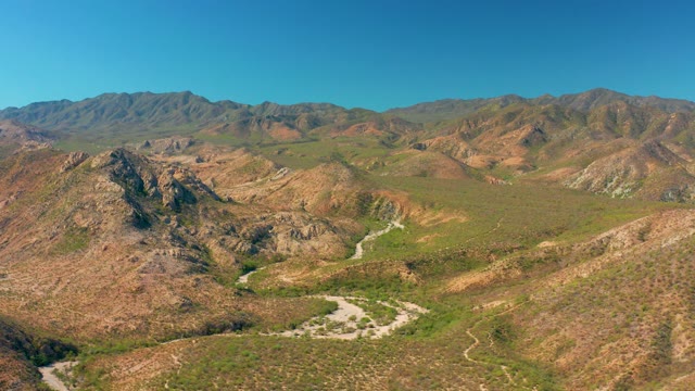 CABO PULMO BCS MEXICO-2020: Winding Mountain Road Through Rugged Terrain