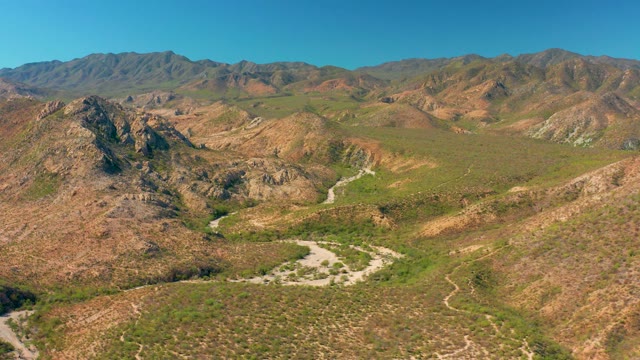 CABO PULMO BCS MEXICO-2020: Winding Mountain Road Through Rugged Terrain