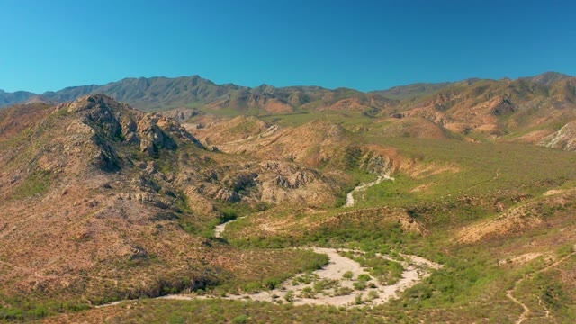 CABO PULMO BCS MEXICO-2020: Winding Dirt Road Through Mountain Valley