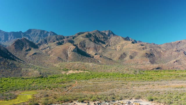 LORETO BCS MEXICO-2020: Vehicle Moving Through Mountain Valley