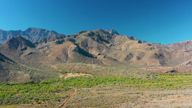 LORETO BCS MEXICO-2020: Rugged Mountain Range Overlooking a Green Valley