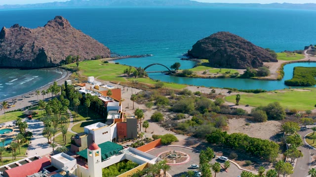 LORETO BCS MEXICO-2020: Coastal Golf Course and Resort Area From Above