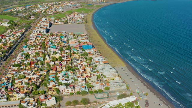 LORETO BCS MEXICO-2020: Coastal Town and Moving Ocean Waves