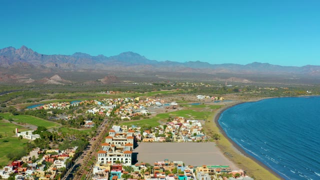 LORETO BCS MEXICO-2020: Coastal Town with Beach and Mountain Backdrop