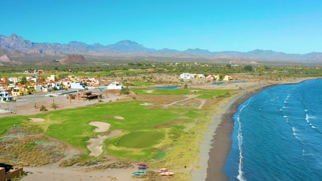 LORETO BCS MEXICO-2020: Coastal Golf Course with Boats Disappearing From Beach