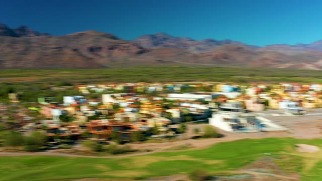 LORETO BCS MEXICO-2020: Coastal Golf Course and Residential Neighborhood with Mountain Backdrop