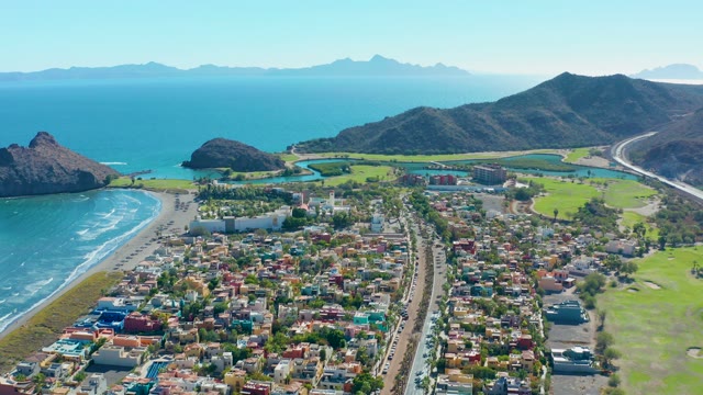 LORETO BCS MEXICO-2020: Coastal Town with Beach and Mountain View