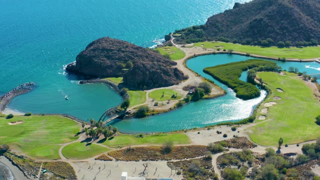 LORETO BCS MEXICO-2020: Boat Moving Through Coastal Waterway