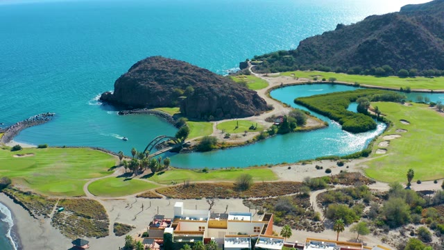 LORETO BCS MEXICO-2020: Coastal Lagoon and Beach with Moving Waves