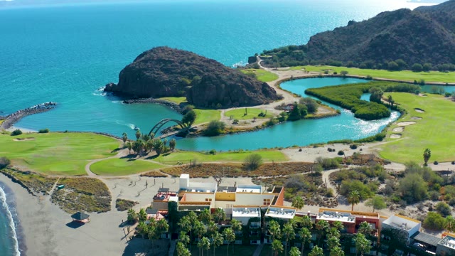 LORETO BCS MEXICO-2020: Coastal Golf Course with Lagoon and Rocky Outcrop