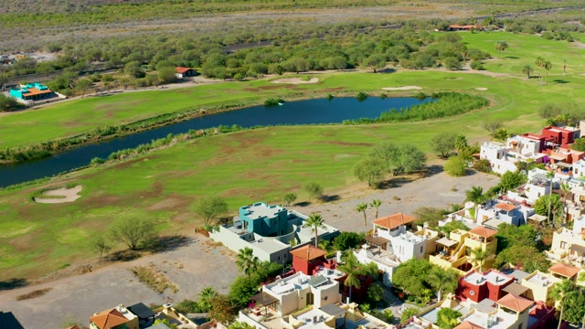 LORETO BCS MEXICO-2020: Golf Course and Residential Area with Person Exiting Frame