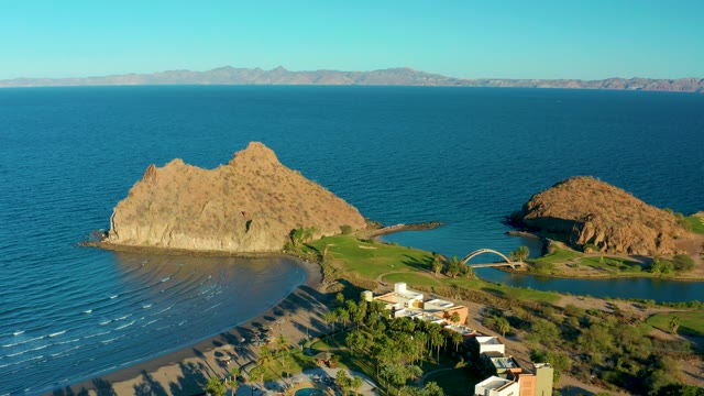 LORETO BCS MEXICO-2020: Coastal Resort with Rocky Outcrops and Calm Ocean