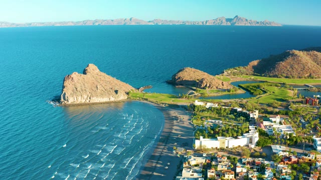 LORETO BCS MEXICO-2020: Coastal Landscape with Rocky Outcrop and Beach