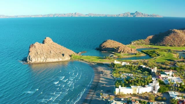 LORETO BCS MEXICO-2020: Coastal Landscape with Rock Formation and Beach