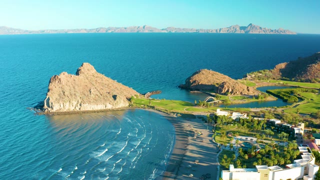 LORETO BCS MEXICO-2020: Rocky Coastline with Moving Waves and Shifting Structures