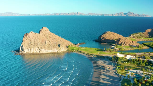 LORETO BCS MEXICO-2020: Rocky Outcrop and Sandy Shore by the Ocean