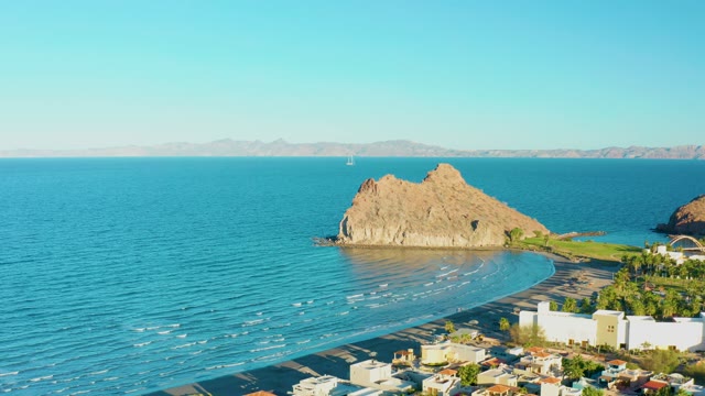 LORETO BCS MEXICO-2020: Coastal Town and Rocky Sea Outcrop