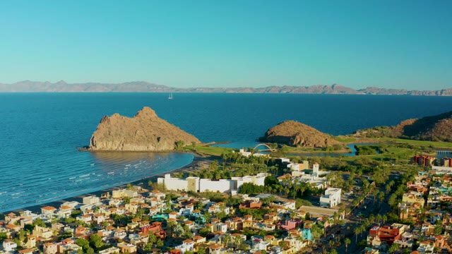 LORETO BCS MEXICO-2020: Coastal Town with Rock and Resort Building Changes