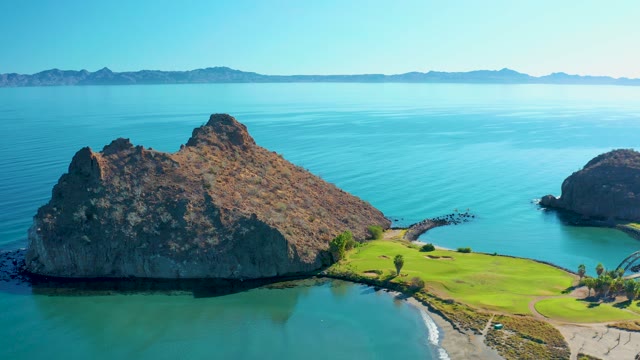 LORETO BCS MEXICO-2020: Rocky Island with Gentle Ocean Ripples