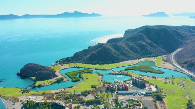 LORETO BCS MEXICO-2020: Coastal Golf Course and Parking Lot From Above