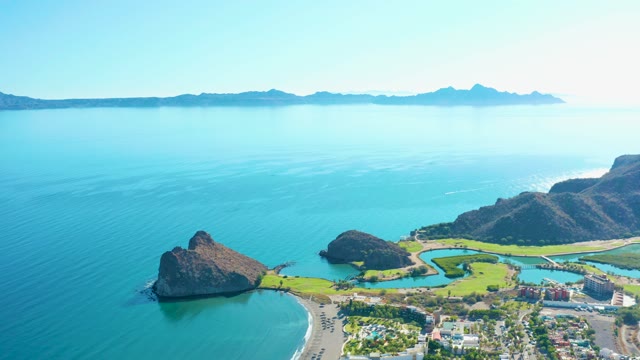 LORETO BCS MEXICO-2020: Coastal Ocean and Shoreline with Calming Waves