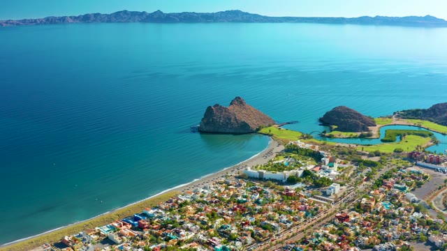 LORETO BCS MEXICO-2020: Coastal Town with Gentle Ocean Waves