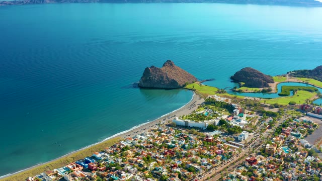 LORETO BCS MEXICO-2020: Coastal Town with Turquoise Ocean and Beach