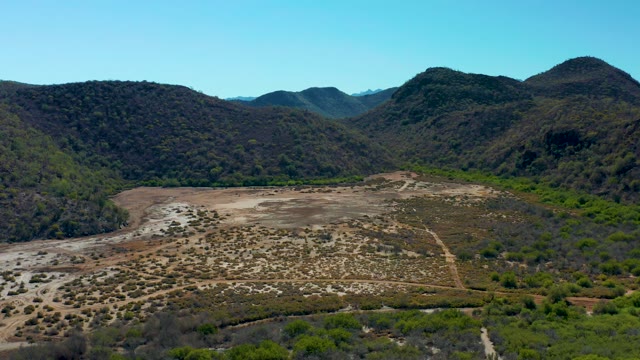 LORETO BCS MEXICO-2020: Arid Valley and Mountain Ridges From the Air