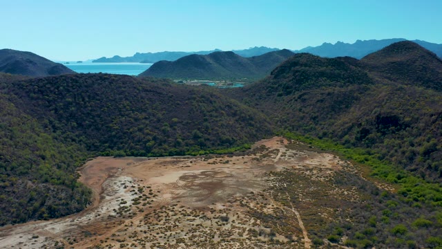 LORETO BCS MEXICO-2020: Arid Valley with Distant Ocean and Hills
