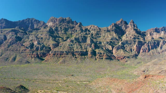 LORETO BCS MEXICO-2020: Rugged Mountain Range with Layered Rock Formations