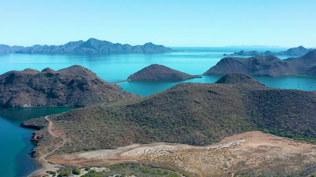 JUNCALITO BCS MEXICO-2020: Coastal Hills and Winding Road with Turquoise Water