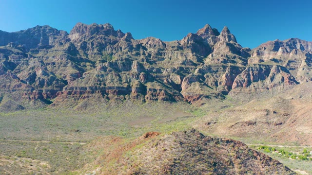 JUNCALITO BCS MEXICO-2020: Rugged Mountain Range with Layered Rock Formations