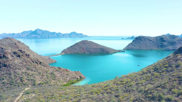 JUNCALITO BCS MEXICO-2020: Coastal Bay with Rocky Hills and Shifting Water Hues