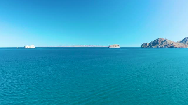 LIGUI BCS MEXICO-2020: Calm Ocean with Distant Rocky Islands