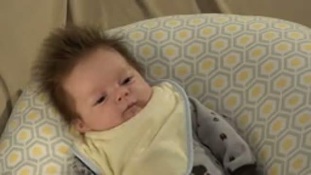 WESTMINSTER COLORADO-2015: Baby With Brown Eyes Laughing in a Coach With a Man