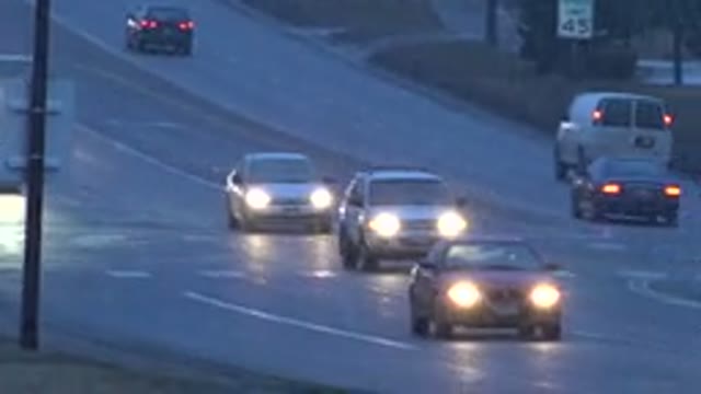 WESTMINSTER COLORADO-2015: Light Traffic And Sleet On A Clear Evening