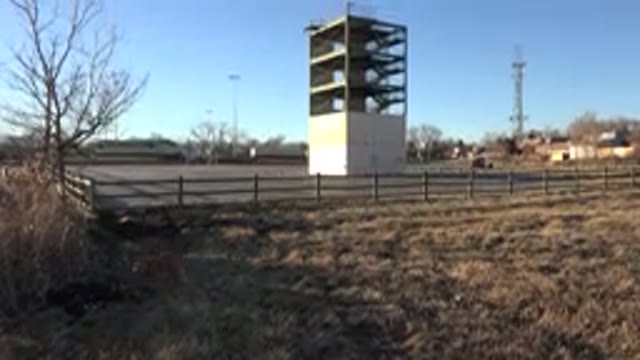 WESTMINSTER COLORADO-2015: Dog Roams Daytime Outside Empty Parking Lot Building