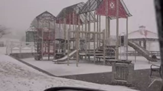 WESTMINSTER COLORADO-2015: A Colorful Amusement Park On A Snowy Day And With A