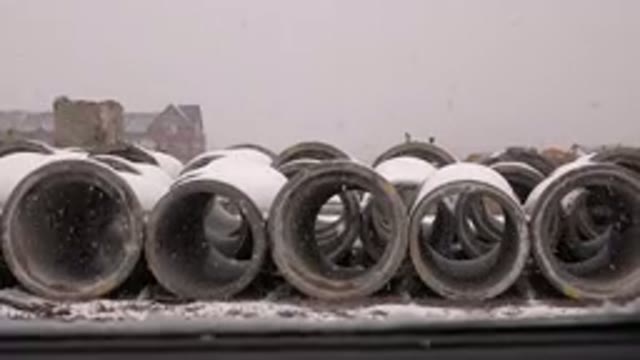 WESTMINSTER COLORADO-2015: A Snowfall In Winter Season On A Road And