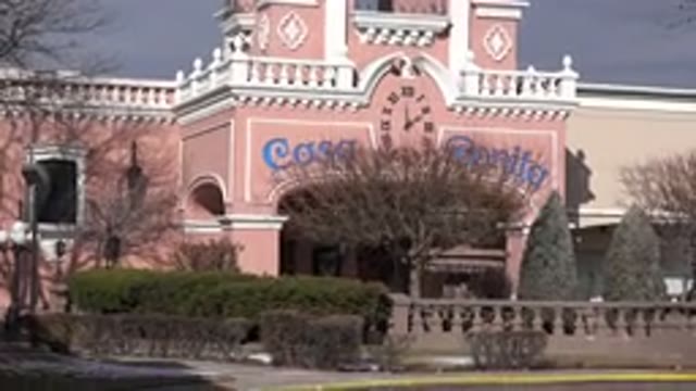 DENVER COLORADO-2015: A Big Pink Building Called Casa Bonita With A Garden In