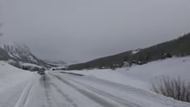 CRESTED BUTTE COLORADO-2015: Handle Slippery Pavement With Caution