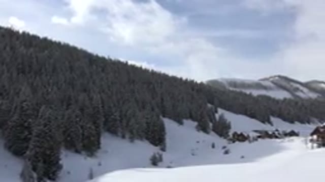 CRESTED BUTTE COLORADO-2015: Panoramic View of a Snow-Covered Mountain Landscape