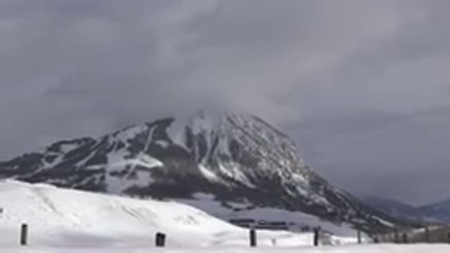CRESTED BUTTE COLORADO-2015: Beautiful Panorama Of A Snowy Mountain Landscape