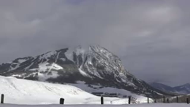 CRESTED BUTTE COLORADO-2015: A Mountain Covered With White Snow All Over In