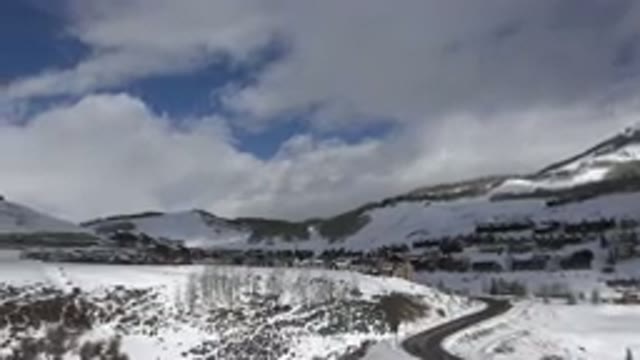 CRESTED BUTTE COLORADO-2015: Snowy Landscape During The Winter Time With