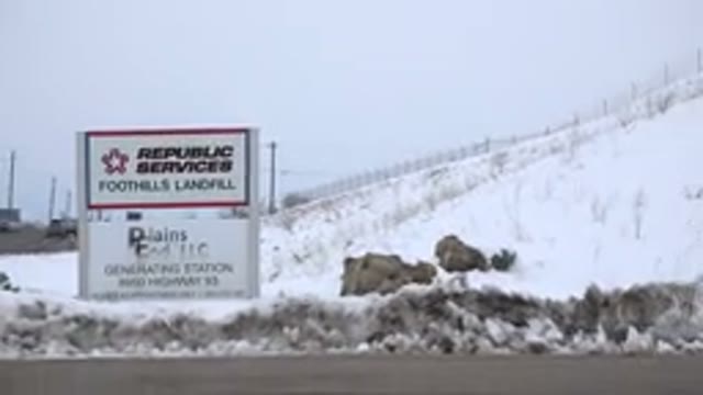 ARVADA COLORADO-2015: Notice On National Road On A Snowy Day