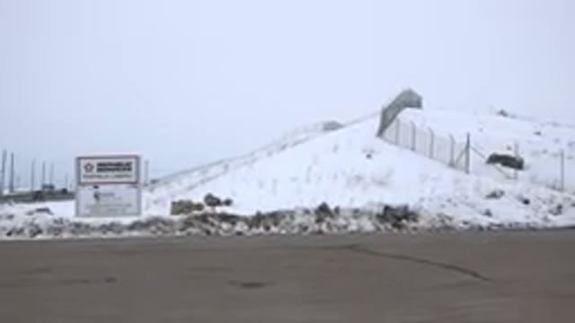 ARVADA COLORADO-2015: Pile Full Of Snow Piled Up During A Winter Day