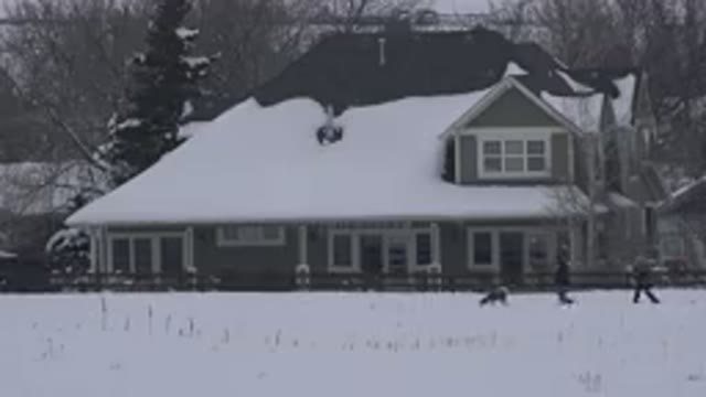 ARVADA COLORADO-2015: Big and Pretty House in Arvada Covered in Snow