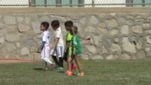 SAN JOSE DEL CABO MEXICO-2019: Children Walk Around And Play In Soccer Field