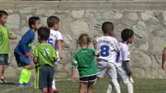 SAN JOSE DEL CABO MEXICO-2019: Cute Kids Playing Football